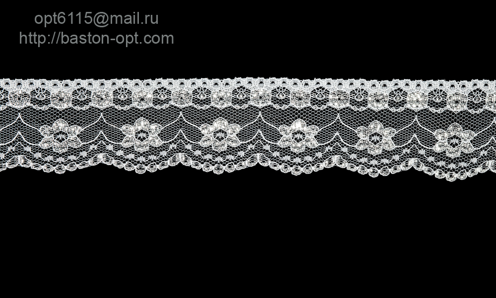 Белое с серебром 4 см