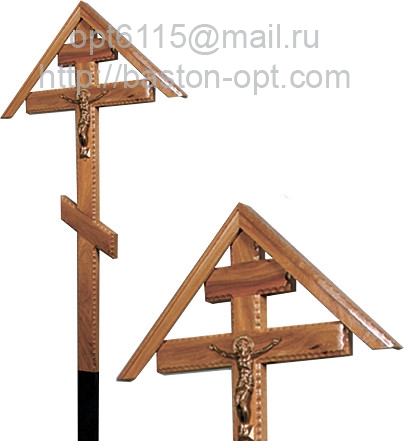 Крест дуб "Домик" резной 2,1х0,9х0,5
