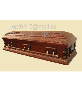 Элитный гроб двухкрышечный Виктория (орех)
